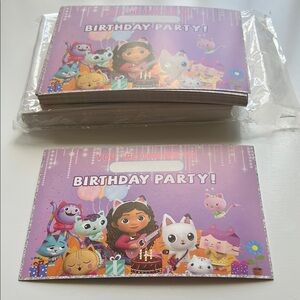 Gabby dollhouse Party Invitation Cards